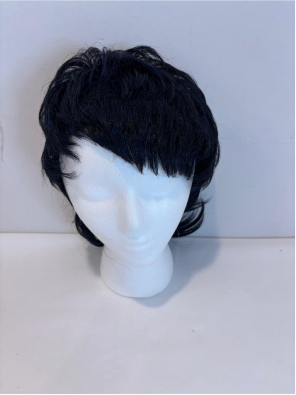 Women's Unbranded Short Black and Blue Wig, One Size #C178